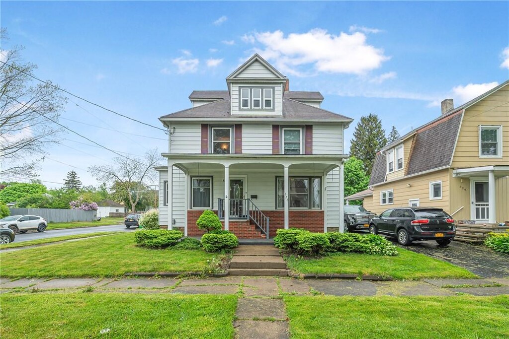 328 Imperial Ave, Erwin, NY 14870 - traditional style home featuring covered porch and a front lawn