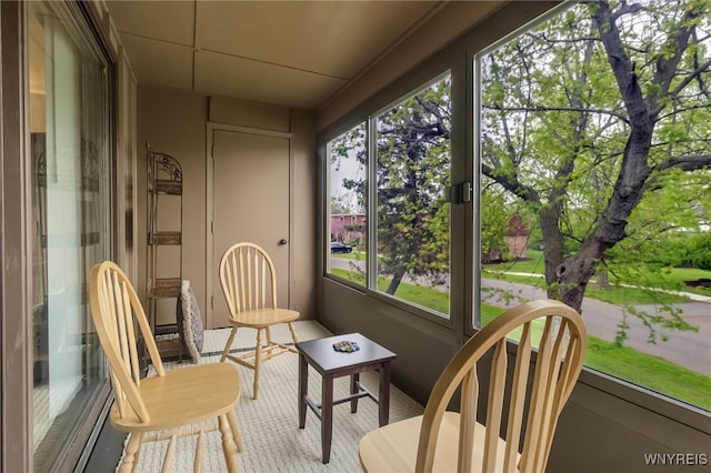 sunroom featuring plenty of natural light