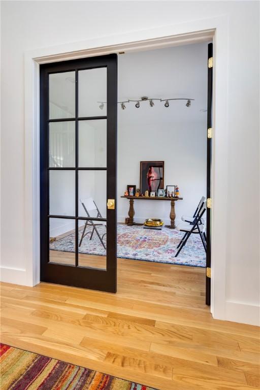 313 Wexford Ln, Horseheads, NY 14845 - doorway to outside with wood finished floors