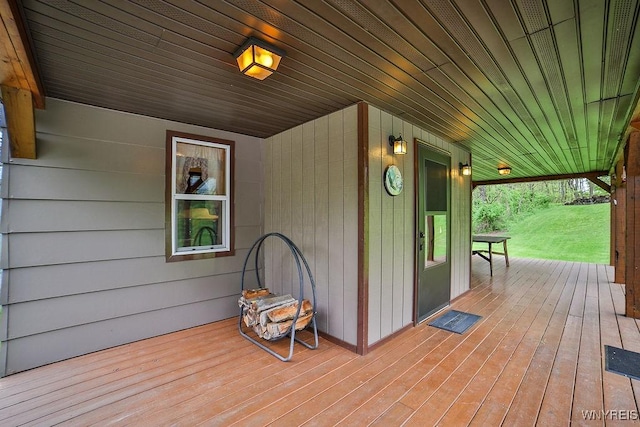 view of wooden deck