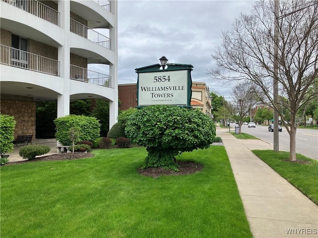 5854 Main St Unit 407, Amherst, NY 14221 - community sign featuring a lawn