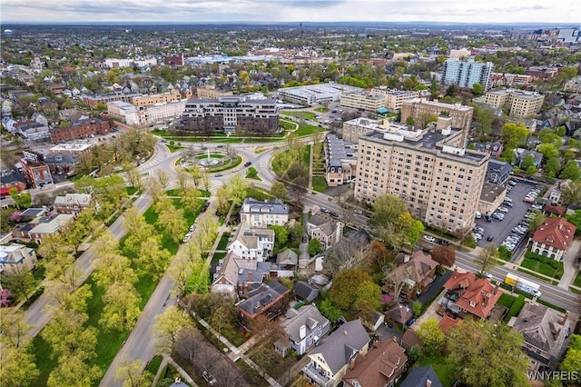 aerial overview of property's location with nearby urban area