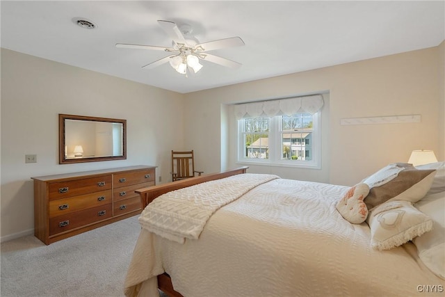 4268 Colorado Run, Onondaga, NY 13215 - bedroom featuring light colored carpet, ceiling fan, and baseboards
