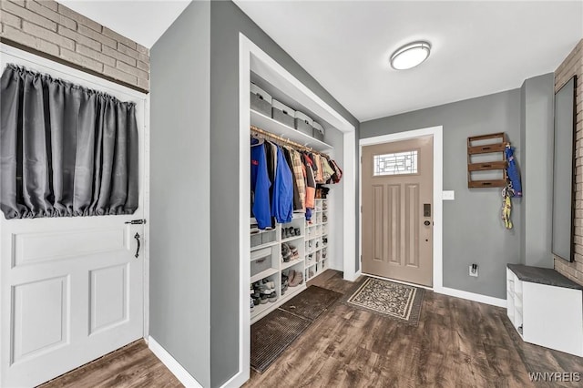 11965 Clinton St, Marilla, NY 14004 - entrance foyer with dark wood finished floors and baseboards