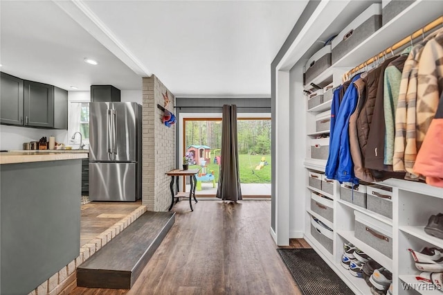11965 Clinton St, Marilla, NY 14004 - mudroom with plenty of natural light, wood finished floors, and a sink