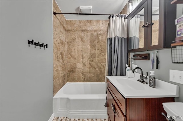 11965 Clinton St, Marilla, NY 14004 - full bathroom featuring shower / bath combo and vanity