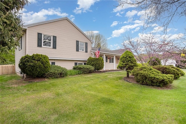 view of split level home