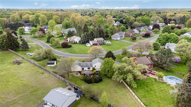 aerial perspective of suburban area
