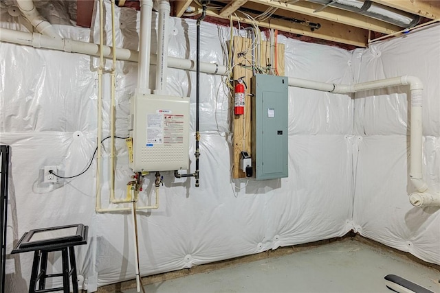 utility room featuring electric panel