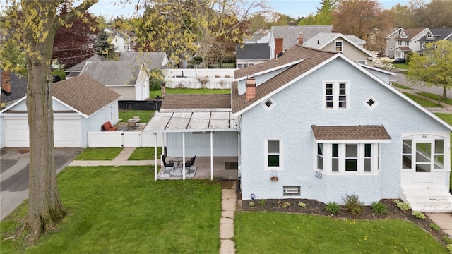 aerial view of residential area