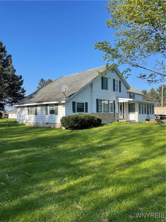 12866 Genesee Rd, Sardinia, NY 14030 - back of house featuring a lawn