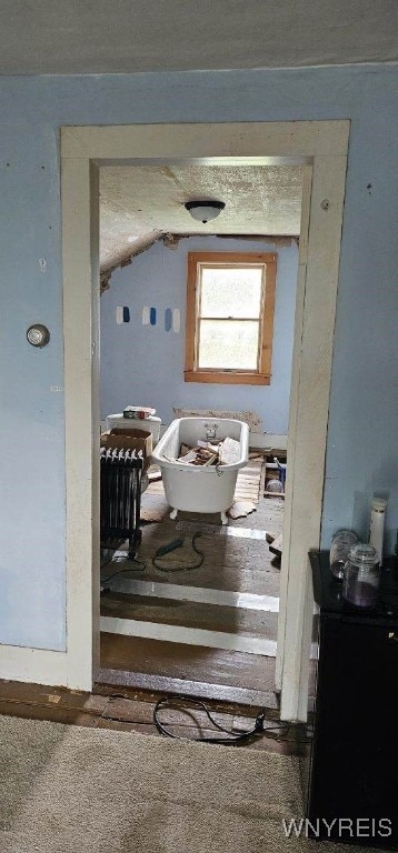 12866 Genesee Rd, Sardinia, NY 14030 - bathroom with lofted ceiling