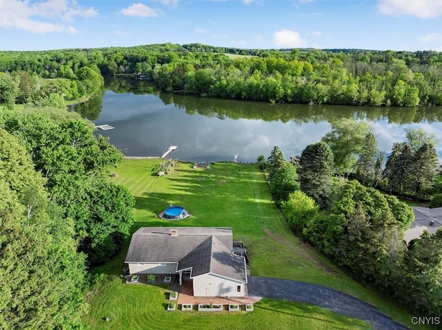 1404 Riverbend Dr, Lysander, NY 13027 - view of property location with a nearby body of water and a heavily wooded area