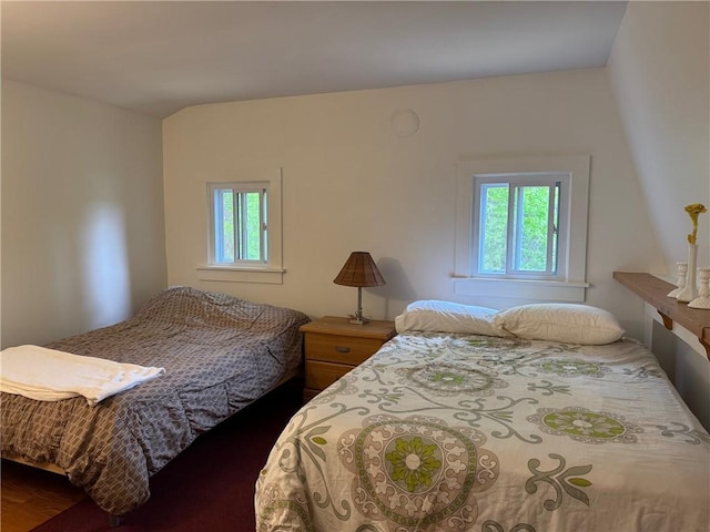 bedroom with multiple windows