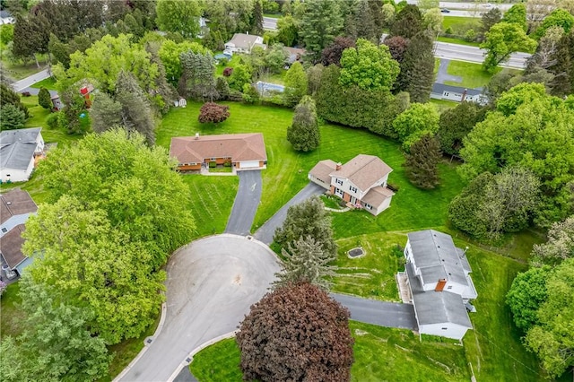 aerial perspective of suburban area
