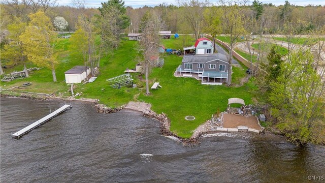 1019 State Route 49, Constantia, NY 13028 - view from above of property featuring a large body of water and a forest