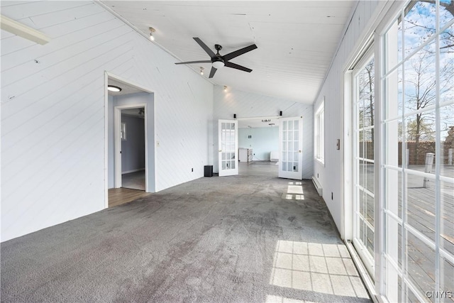 1019 State Route 49, Constantia, NY 13028 - unfurnished sunroom featuring vaulted ceiling and french doors