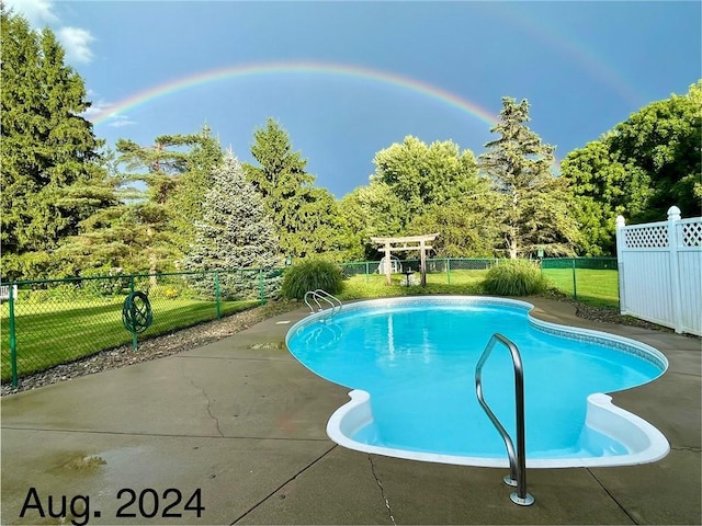 view of pool