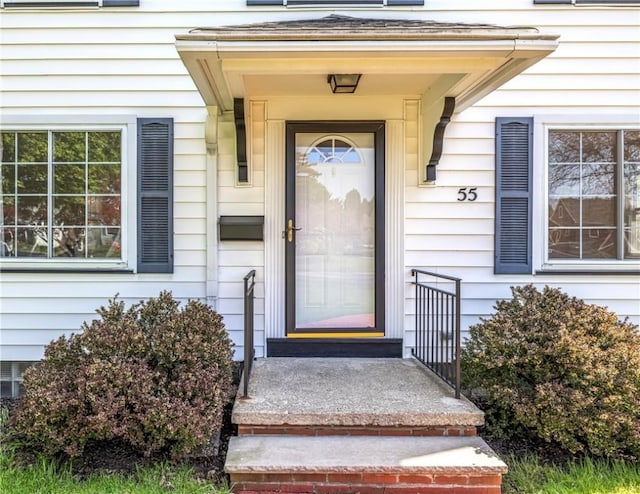 view of doorway to property
