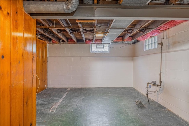 below grade area with plenty of natural light
