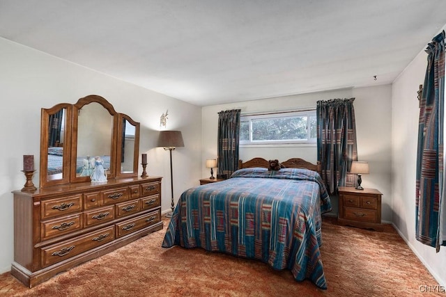 bedroom featuring carpet flooring