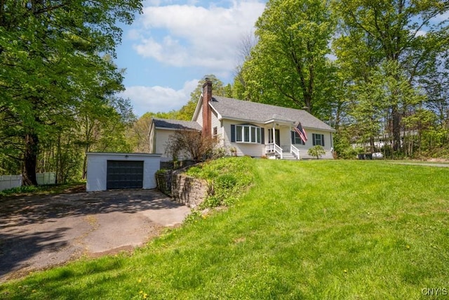 7735 Coates Rd N, Trenton, NY 13354 - view of front of property featuring driveway, a chimney, and a front yard