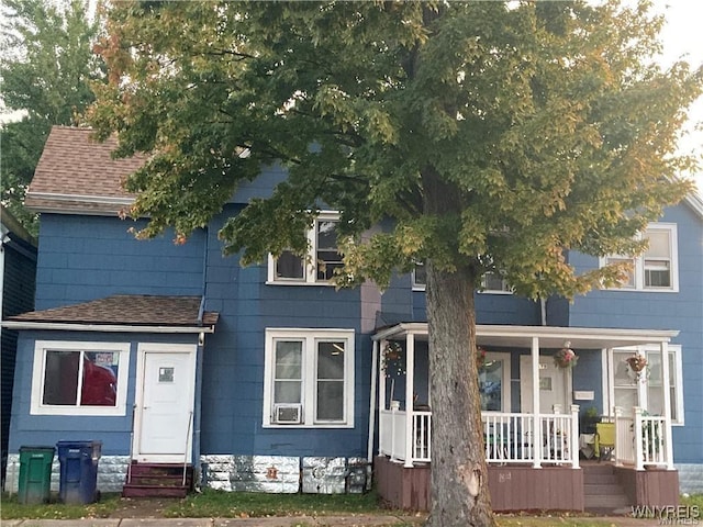 428 Tonawanda St, Buffalo, NY 14207 - view of front facade featuring entry steps, a porch, and roof with shingles