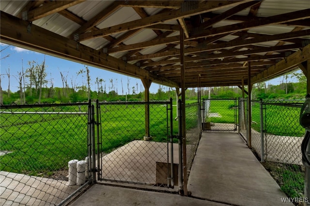 353 Campbell Rd, Sweden, NY 14420 - view of patio featuring a gate