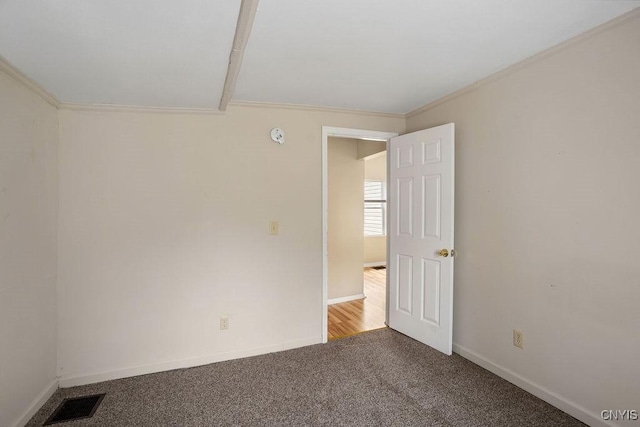 6 E 6th St, Oswego-City, NY 13126 - carpeted empty room with ornamental molding and baseboards