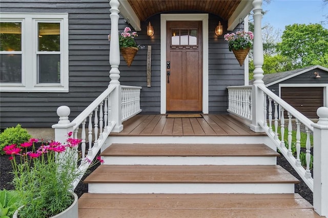 314 Hamilton St, Benton, NY 14527 - doorway to property featuring a porch