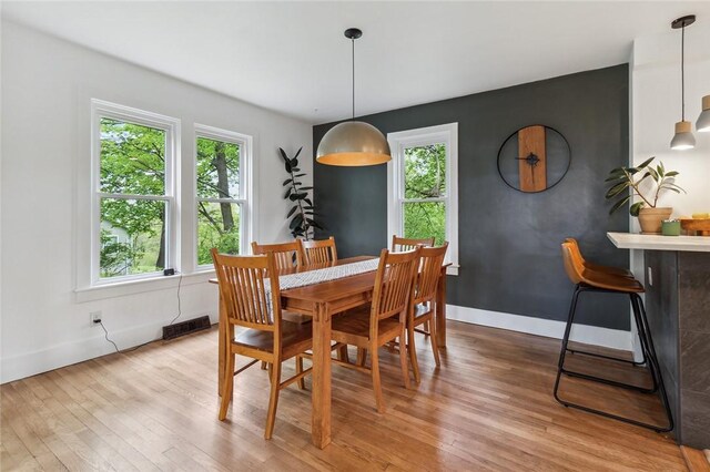 314 Hamilton St, Benton, NY 14527 - dining room with light wood-type flooring and baseboards