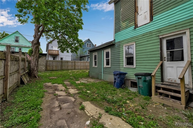 72 Mariner St, Buffalo, NY 14201 - fenced backyard with entry steps