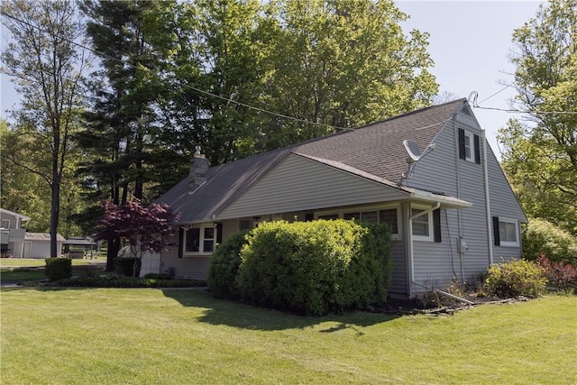 100 Parkview Dr, Erwin, NY 14870 - view of side of home featuring a yard and a chimney