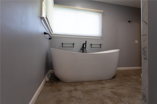 100 Parkview Dr, Erwin, NY 14870 - full bathroom with a freestanding bath and baseboards
