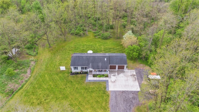 3760 N Creek Rd, Palmyra, NY 14522 - view from above of property with a forest