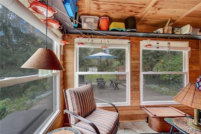 view of sunroom