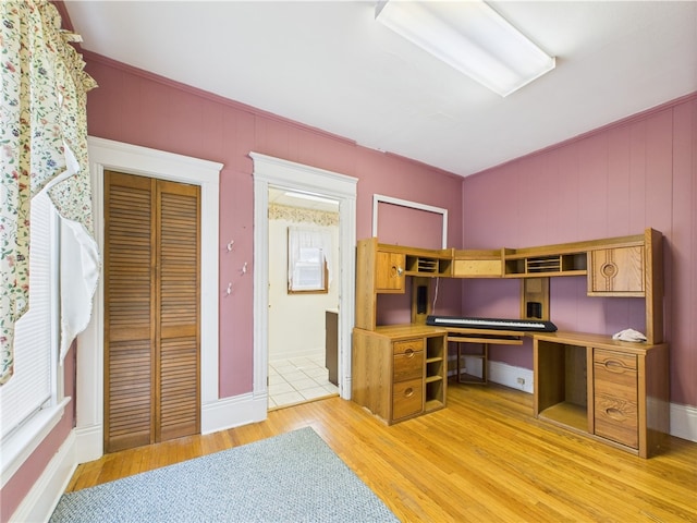 office featuring light wood-style floors