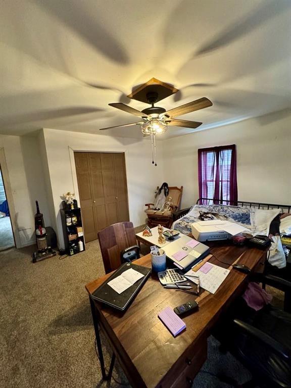 426 Loder St, Barton, NY 14892 - carpeted home office with ceiling fan