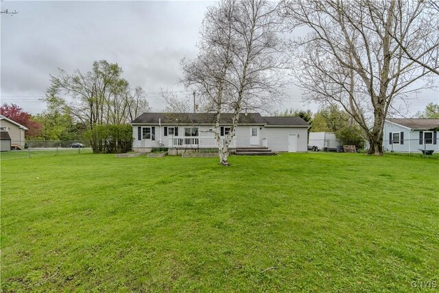 36852 Middle Rd, Orleans, NY 13656 - rear view of property featuring a deck