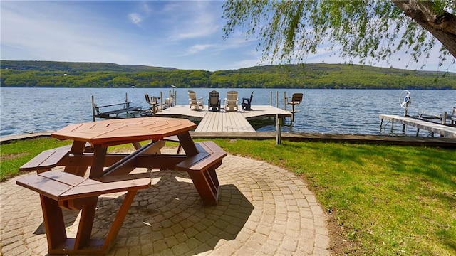 1267 S Lake Rd, Middlesex, NY 14507 - dock area featuring a water view and a view of trees