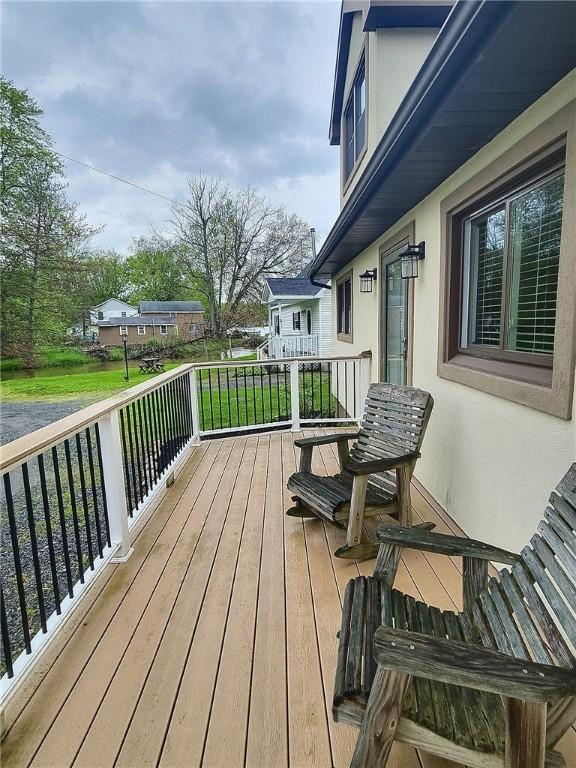 deck featuring a porch