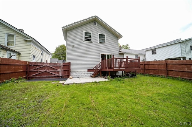 11 White St, Kirkland, NY 13323 - rear view of property with a deck and a gate