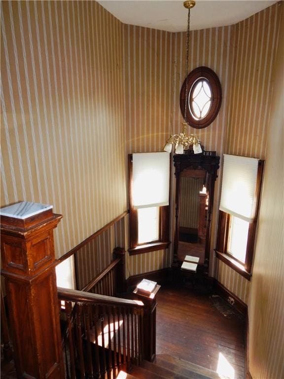 7 Walnut St, Oneonta-City, NY 13820 - sitting room featuring wallpapered walls, hardwood / wood-style flooring, and healthy amount of natural light