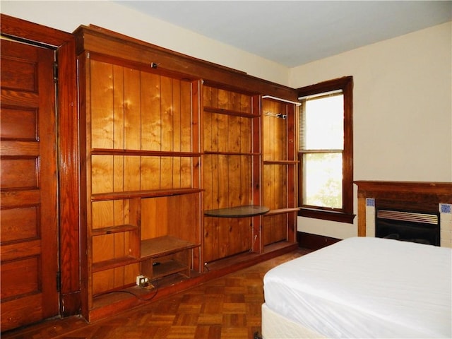 7 Walnut St, Oneonta-City, NY 13820 - bedroom featuring a fireplace
