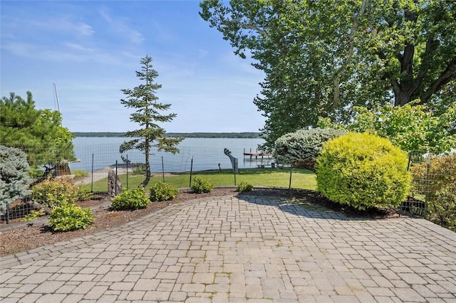 4331 Tichenor Point Dr, Canandaigua-Town, NY 14424 - view of patio featuring a water view and fence