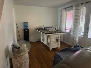 kitchen with wood finished floors