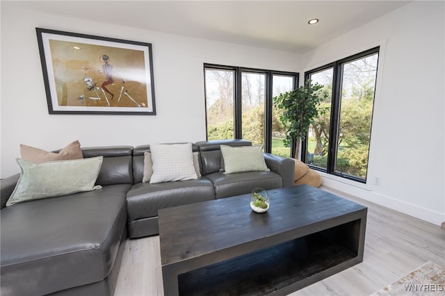 14 Wynngate Ln, Amherst, NY 14221 - living room with light wood-type flooring and recessed lighting