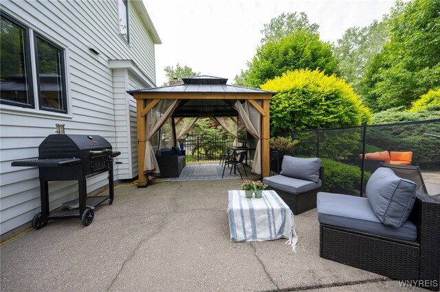 14 Wynngate Ln, Amherst, NY 14221 - view of patio / terrace with a gazebo