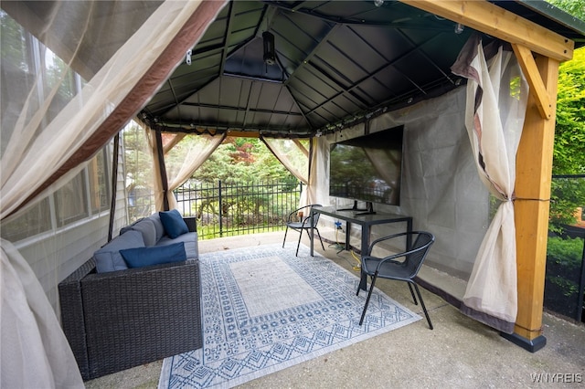14 Wynngate Ln, Amherst, NY 14221 - view of patio / terrace with a gazebo