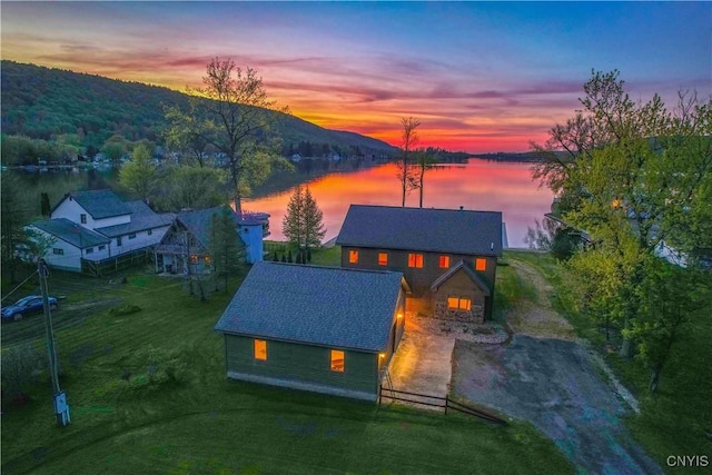 657 W Cottage Ln, Deruyter, NY 13052 - aerial view at dusk of a water view